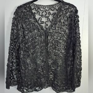 Vintage Ribbon Mesh Jacket